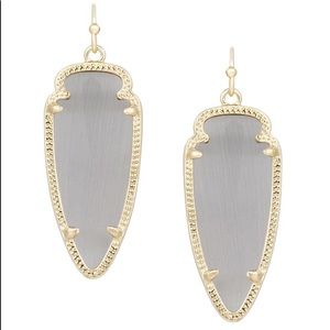 Kendra Scott Skylar Arrowhead Earrings Slate Gray